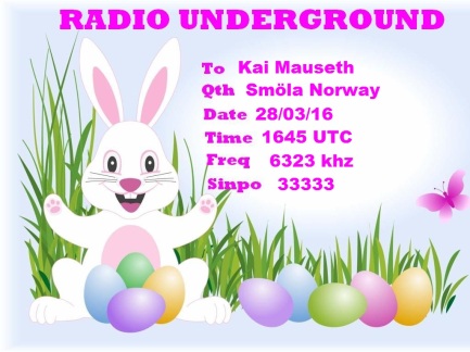 Radio Underground QSL
